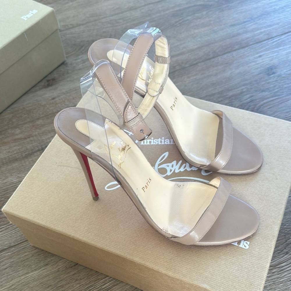 Christian Louboutin Jonatina 100 Nappa/PVC Heels